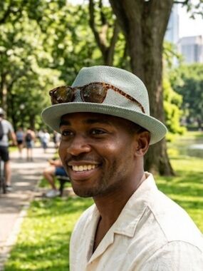 Light Sage Green Fedora Hat Lightweight Summer Style Unisex Fedora Hat